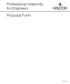 Professional Indemnity for Engineers Proposal Form