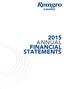 2015 ANNUAL FINANCIAL STATEMENTS