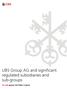 UBS Group AG and significant regulated subsidiaries and sub-groups