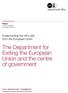 The Department for Exiting the European Union and the centre of government