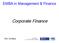 EMBA in Management & Finance. Corporate Finance. Eric Jondeau