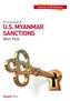 An overview of U.S. MYANMAR SANCTIONS. With FAQ