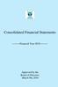 Consolidated Financial Statements. Financial Year 2015
