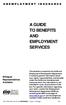 A GUIDE TO BENEFITS AND EMPLOYMENT SERVICES