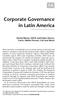 Corporate Governance in Latin America