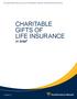 CHARITABLE GIFTS OF LIFE INSURANCE