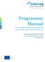Programme Manual for coordination of macro-regional cooperation (specific-objective 4.2)