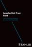 Lesotho Unit Trust Fund. ANNUAL FINANCIAL STATEMENTS For the year ended 31 December 2016
