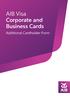 AIB Visa Corporate and Business Cards. Additional Cardholder Form