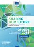 SHAPING OUR FUTURE /01 Charlemagne Building, PROGRAMME. #EUBudget. Designing the Next Multiannual Financial Framework