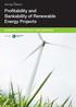 Profitability and Bankability of Renewable Energy Projects