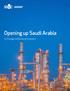 Opening up Saudi Arabia. To Foreign Institutional Investors