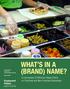 WHAT S IN A (BRAND) NAME? A Comparison Of Minimum Wage Effects on Franchise and Non-Franchise Businesses