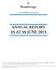 ANNUAL REPORT AS AT 30 JUNE 2015