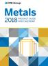 Metals PRODUCT GUIDE AND CALENDAR