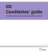 Candidates guide. for Ontario municipal council and school board elections