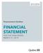 Financement-Québec Financial Statement