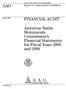 GAO FINANCIAL AUDIT. American Battle Monuments Commission s Financial Statements for Fiscal Years 2000 and Report to Congressional Committees