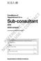Sub-consultant 2010 (2012 revision)