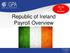 Year End 31 st December. Republic of Ireland Payroll Overview