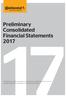 Preliminary Consolidated Financial Statements 2017