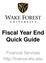 Fiscal Year End Quick Guide. Financial Services