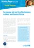 Increasing aid and its effectiveness in West and Central Africa