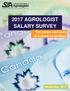 2017 AGROLOGIST SALARY SURVEY. The dollars and cents of a career in agrology