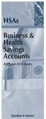 Business & Health Savings Accounts