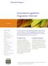 Government Legislation Programme: Overview