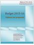 Budget Indirect tax proposals