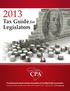 CPA. Tax Guide for Legislators. South Carolina. Provided by the South Carolina Association of Certified Public Accountants