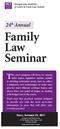 Oregon Law Institute of Lewis & Clark Law School. Family Law Seminar