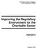 Improving the Regulatory Environment for the Charitable Sector Highlights