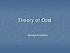 Theory of Cost. General Economics