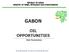 REPUBLIC OF GABON MINISTRY OF MINES, PETROLEUM AND HYDROCARBONS GABON OIL OPPORTUNITIES. Web Presentation