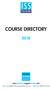 ISS COURSE DIRECTORY. Insolvency SUPPORT SERVICES  TRAINING