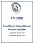 FY School Board Adopted Budget Financial Highlights