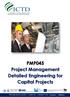 PMP045 Project Management Detailed Engineering for Capital Projects