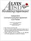 LVIN ISD. Purchasing Department. Independent Contractor/Consultant Agreement CCA Packet