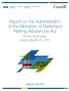 Report on the Administration of the Members of Parliament Retiring Allowances Act
