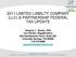2011 LIMITED LIABILTY COMPANY (LLC) & PARTNERSHIP FEDERAL TAX UPDATE