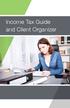 Income Tax Guide and Client Organizer
