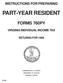 INSTRUCTIONS FOR PREPARING PART-YEAR RESIDENT FORMS 760PY VIRGINIA INDIVIDUAL INCOME TAX RETURNS FOR 1999 COMMONWEALTH OF VIRGINIA