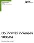 Council tax increases 2003/04