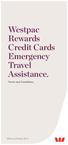 Westpac Rewards Credit Cards Emergency Travel Assistance.