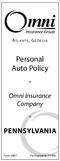 Personal Auto Policy