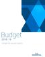 Budget. Stronger Services and Supports