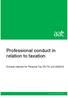 Professional conduct in relation to taxation