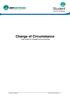 Change of Circumstance User guide for colleges and universities